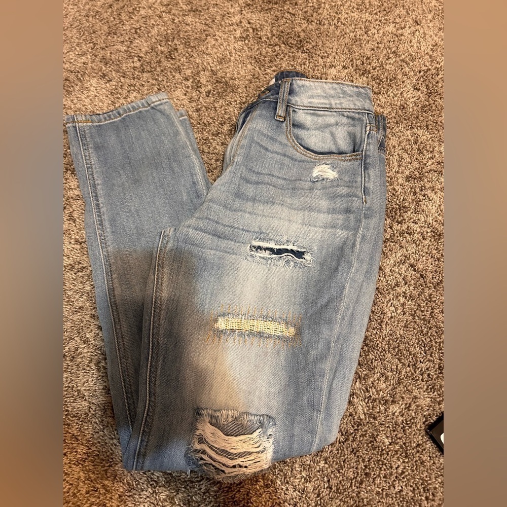 KanCan High Rise Mended Boyfriend Jeans - Picture 9 of 9